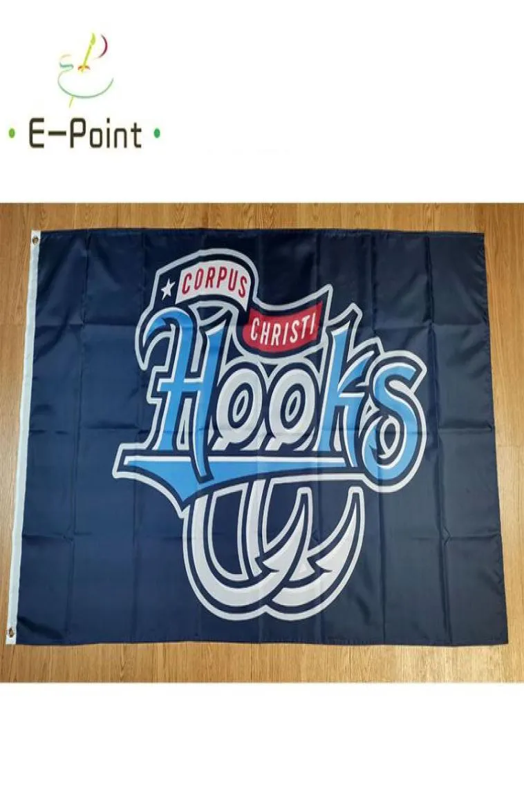 Milb Corpus Christi Hooks Flag 35ft 90cm150cm Panalador de poliéster Decoración Voladora Jardín de hogar Regalos Festive9893157