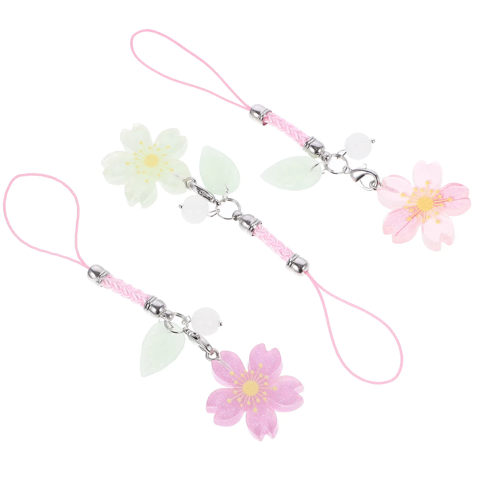 h'eres × semoh BUNDLE CHAIN CHARM Chrome Hearts 18K White Gold Pink Saph Tiny Cross Charm