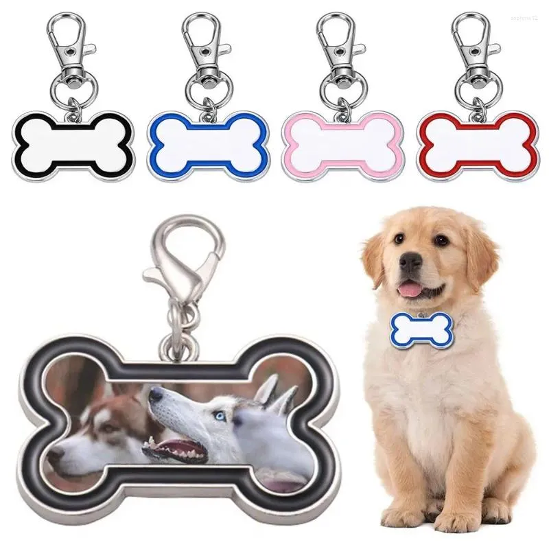 Abbigliamento per cani 2 pcs in lega corpo anti-lost etichetta etichetta incisa Nome gatto cucciolo tag collare personalizzato tag a ciondoli accessori collari