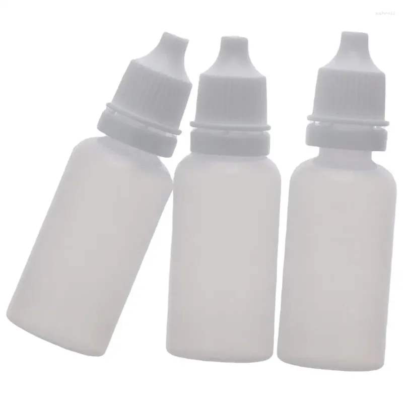 Bouteilles de rangement 50 pcs huile essentielle liquide rechargeable 15 ml de gouttes comprises en plastique comprimées