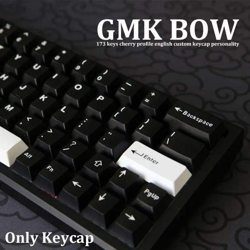 Acessórios GMK Clone Bow WOB 121 Chaves Cherry Perfil Double Shot Keycap Inglês Personalidade Custom Capta de chave para teclado mecânico 61