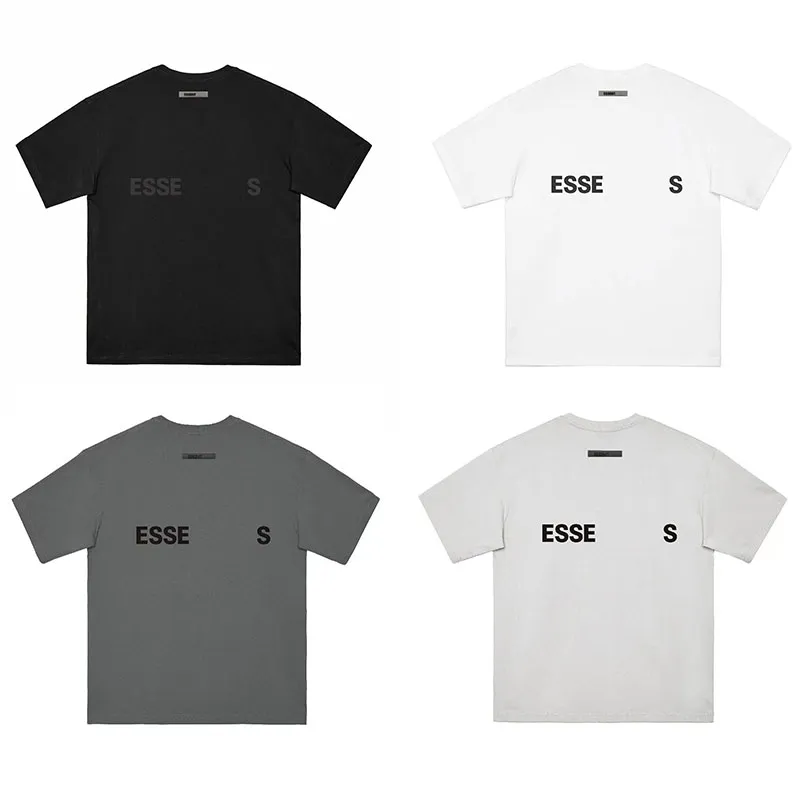 Camiseta de designer de designer para homens essencial para homens camisetas de mulheres camisetas 100%algodão de algodão Hip Hop letra de camiseta curta