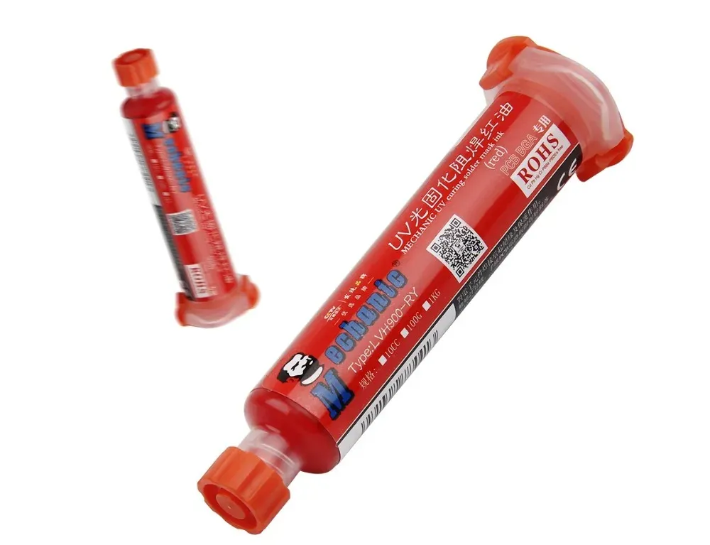 Kit De 6 Encres Masque De Soudure UV - 10cc Par Tube, Couleurs Variées, Pour Réparation PCB, BGA Et Circuits électroniques | Durcissement Rapide à La Lumière UV