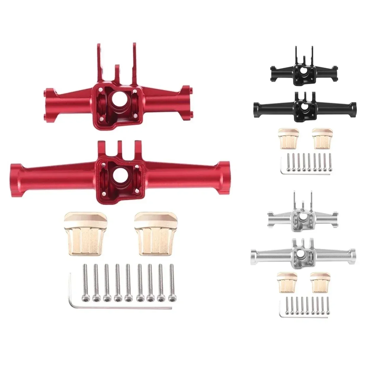 RC Car Axle Housing For Traxxas TRX4 - 2 Pcs Metal Front/Rear Axle Covers, Red - View #11
