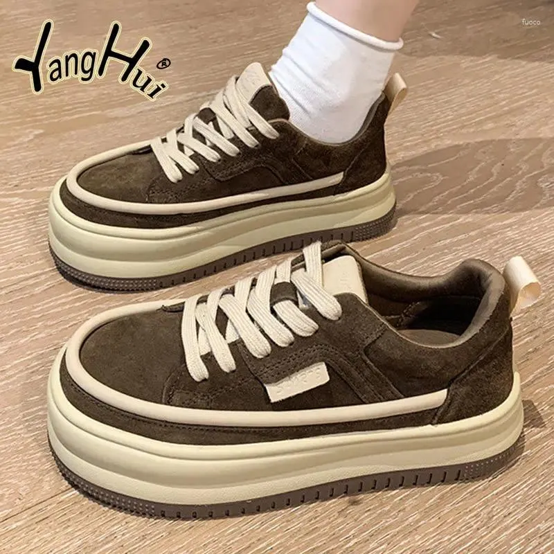 Chaussures décontractées Platforms Sneakers étanches à usure imperméable confortable Retro British Style Fashion Fashion Women's 2024 Spring Automne