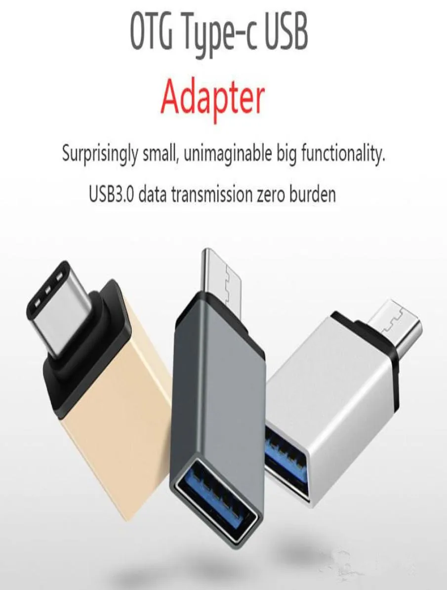 Metal USB 31 Adapter Type C OTG Mężczyzna do USB 30 Kobiety Adapter konwertera OTG Funkcja MacBook Google Chromebook8414316