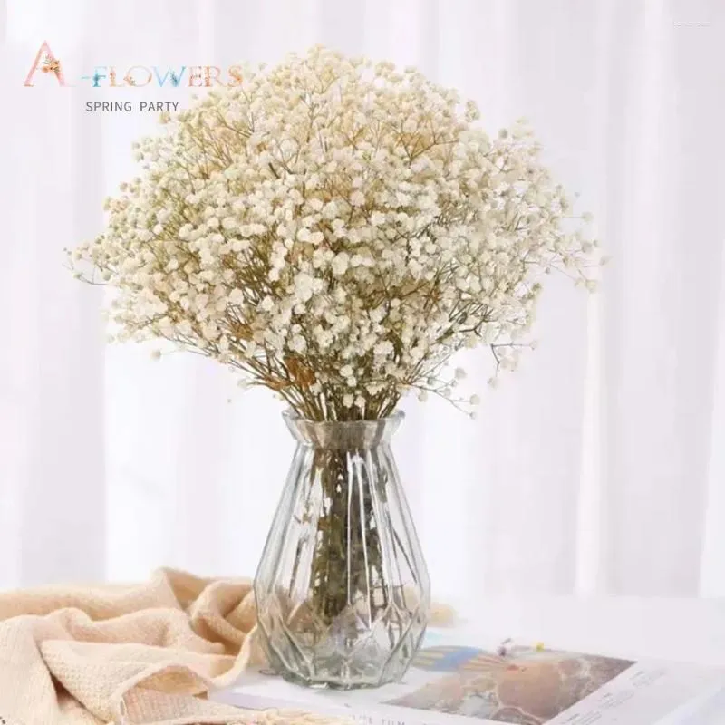 Декоративные цветы сухожили детское дыхание гипсофил натруальные сухие свадебные букеты Свадебные столы для отделки дома декор.