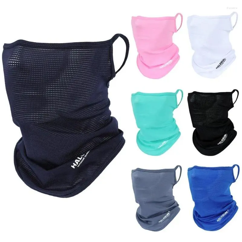 Scarves 1PC Breathable Bike Mask Summer Fashion Silk Windproof Dustproof Motorcycle Scarf Solid Color Balaclava Full Face