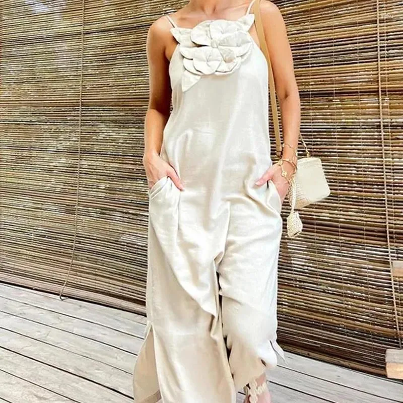 Casual Solid Sling Sleeveless Cotton Maxi Dress Casual Solid Sling Sleeveless Cotton Maxi Dress