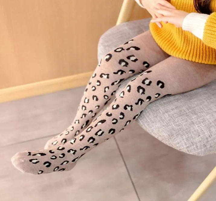 Children039S Cotton Pantyhose Fashion Leopard Print Girls Tights 210 Years4778924