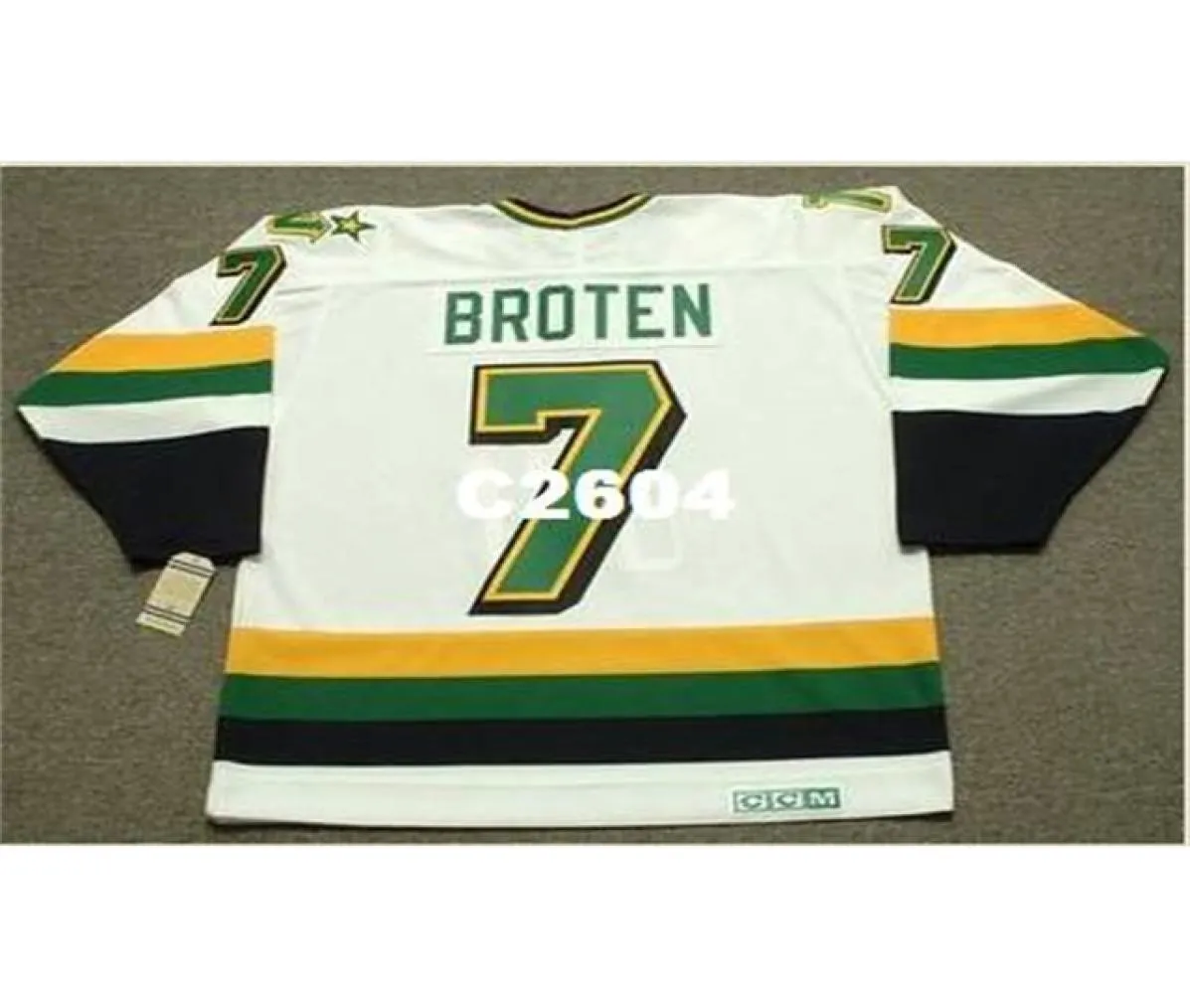 Men 7 NEAL BROTEN Minnesota North Stars 1989 CCM Vintage RETRO Home Hockey Jersey or custom any name or number retro Jersey4044155