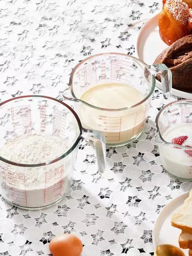 Bouteilles d'eau nu08 verre gradué tasse ménage résistant à haute température grande capacité de boulangerie de farine d'oeuf Millimètre Mesure