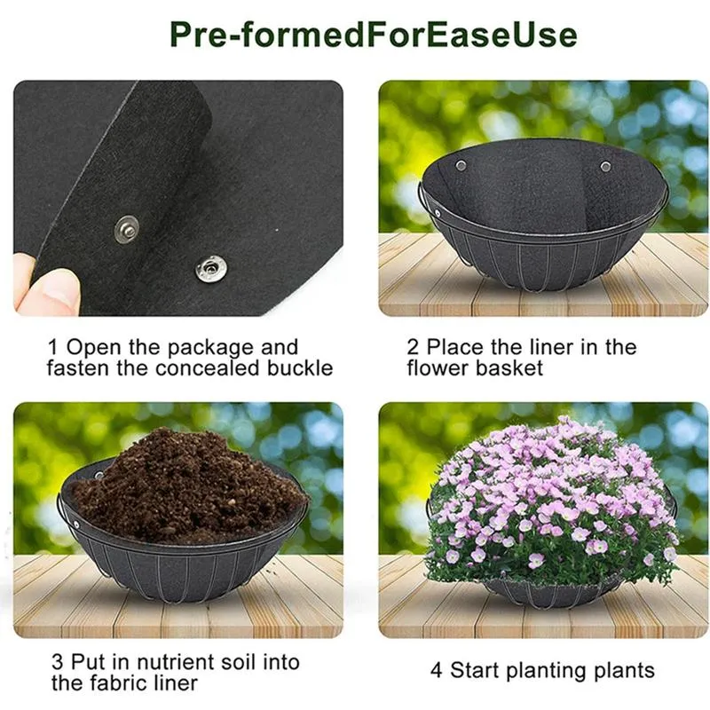 Fabric Planter Raised Garden Bed Liner - Heavy Duty 5.3x6.9ft Weed Block Fabric For Planters Garden Fabric Weed Barrier