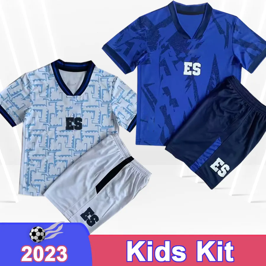 2023 Salvador Nacional Kit Kit Kit Soccer Jerseys Larin D.Ceren Tamacas D.Ceren Home Blue Away Diretor de futebol camisetas de futebol uniformes