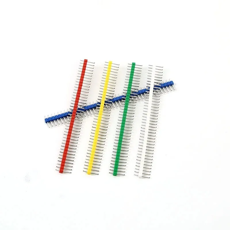 2024 10pcs 40 Pin 1x40 Single Row Male 254 Breakable Pin Header Connector Strip Pack for DIY Electronics Projects and Prototyping for 40 Pin