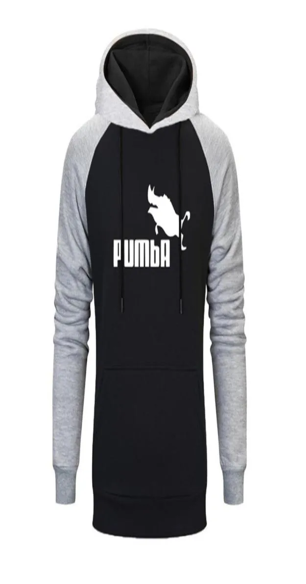 Новые смешные милые капюшоны Raglan Homme Pumba Мужчины мужские толстовка хип -хоп Cool Men039s Уличная одежда осень зимняя мода LJ27804701