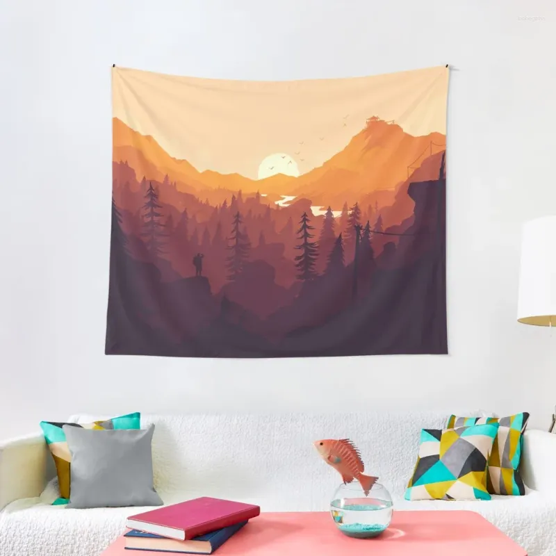 Tapadiques Firewatch Art Design - 4K Tapestry Decorative Wall Mural Home Decorations