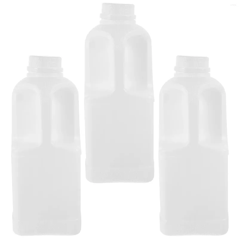 Maîtrice 3 PCS 2L CONTERNES DE Rangement de seau en plastique Poignée ergonomique Puche à eau scellant Clear Feak Aproof Toom Bottle Fructose