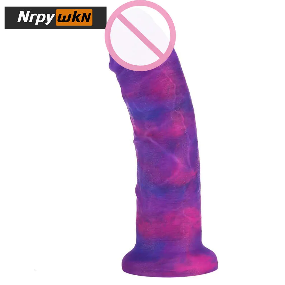 Sunset Glow Dildo réaliste avec un grand gland renversé pour la stimulation du point G, Silicone Dildo Aduldo Sexy jouet épais pénis épais