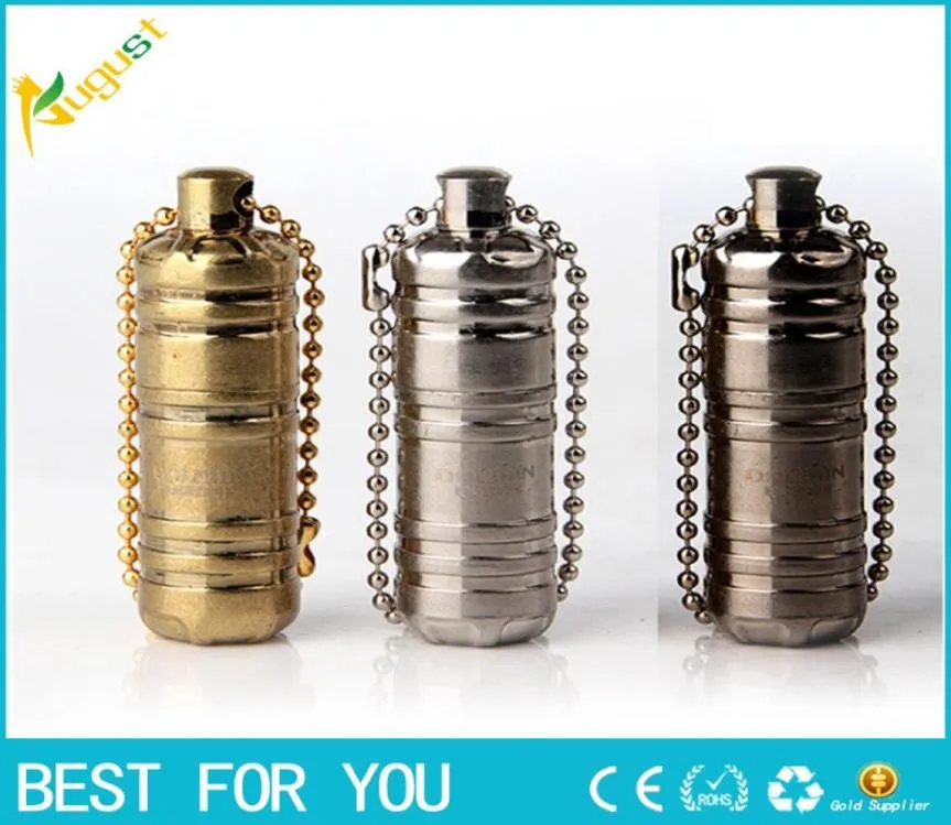Sleutelhanger capsule compacte kerosine lichtere pocket mini benzine lichtere opgeblazen sleutelhanger olie lichtere buitenoverlevingstools672657777