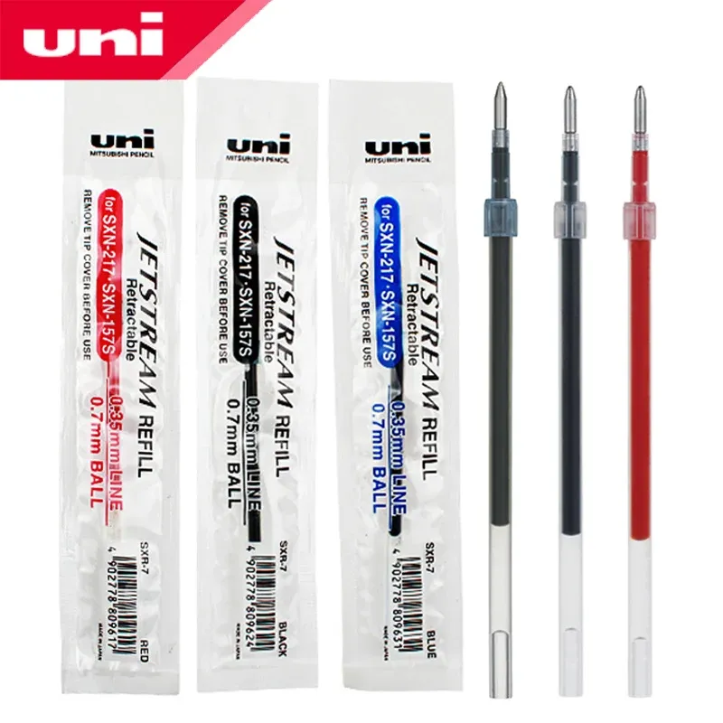 Pennor 6sts Uni Ballpoint Pen Pen Refill Gel Pen Refill SXR7 0.7mm Office Accessory Stationery NIB för SXN250, SXN1000, etc.