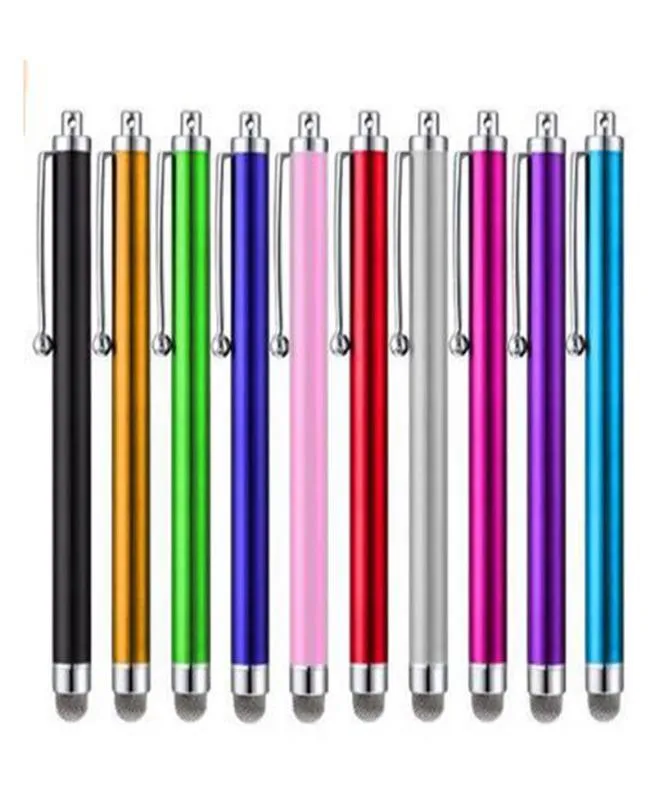 90 Touchscreen Pen metalen capacitief scherm Stylus Pens voor Samsung iPhone mobiele telefoon Tablet PC 10 Colors 548Y4943916