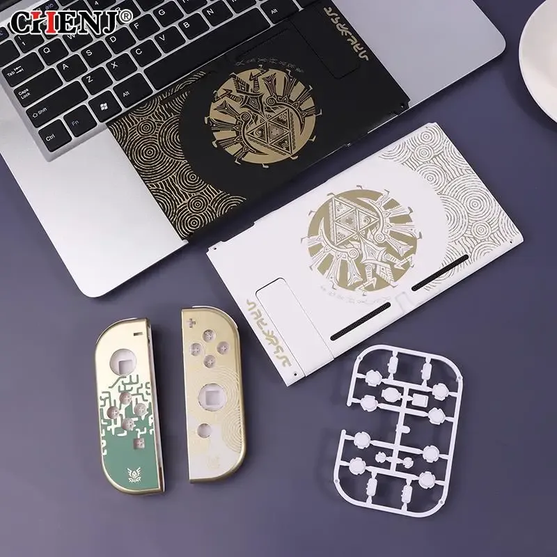 Casos hous house de reposição DIY para switch ns/OLED Limited Joycon Back Shell Caso Caso DIY para ZD Tears of the Kingdom