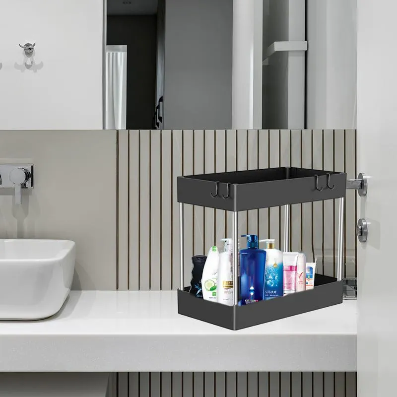 Under Cabinet Organizer Bathroom Tier Sink Shelf Organizer For