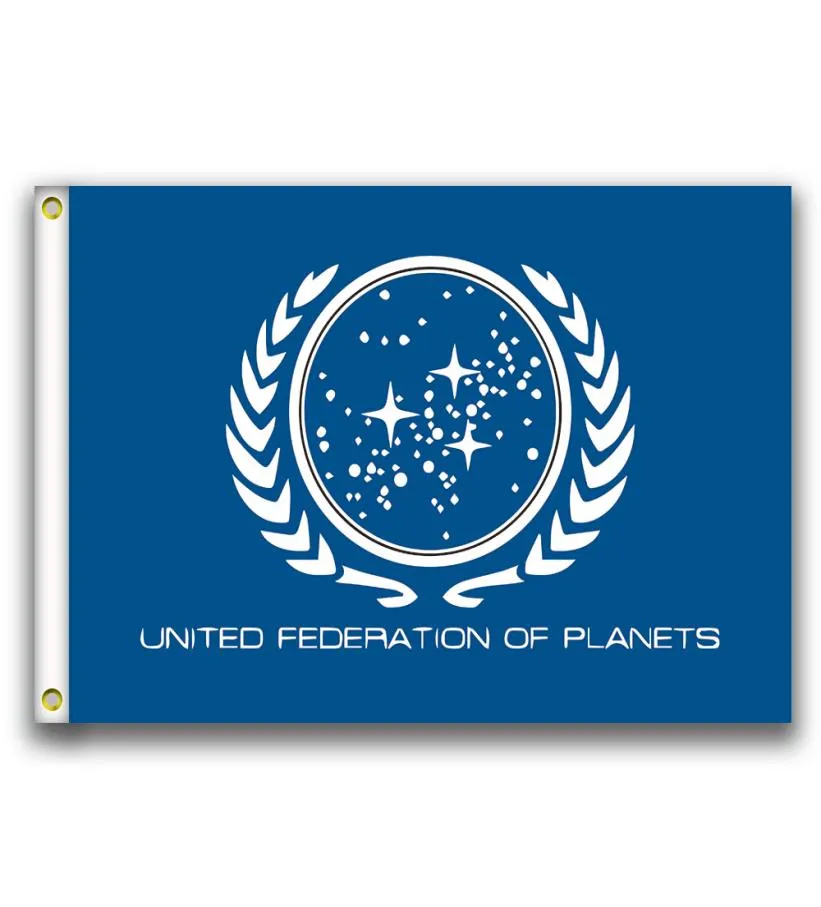 United Federation of Planets Flags Banner storlek 3x5ft 90*150 cm med metall grommet, utomhusflagg6760154