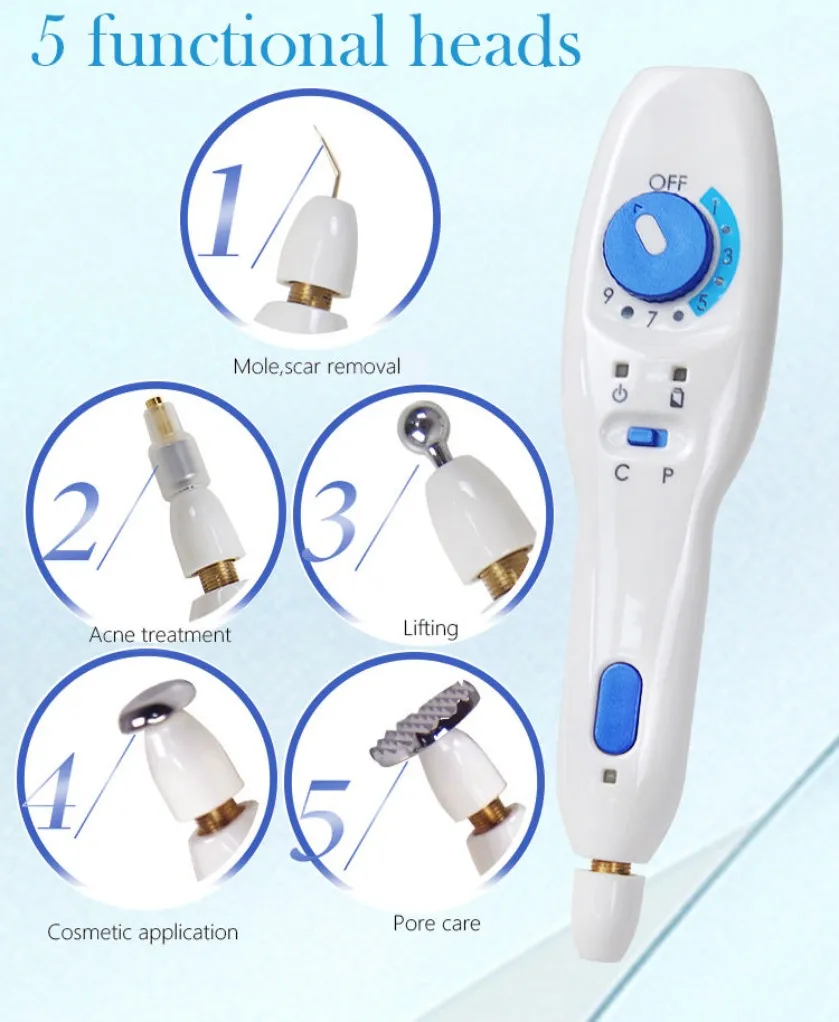 Andere schoonheidsapparatuur 2 LED -licht Laser Plasma Pen Face Skin Dark Spot Remover Mol Tattoo Removal Machine Facial Freckle Tag Wrat verwijdering