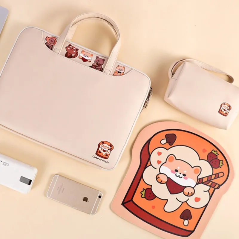 Womens Laptop Bag 13 Inch Cute Blue Waterproof Notebook Case