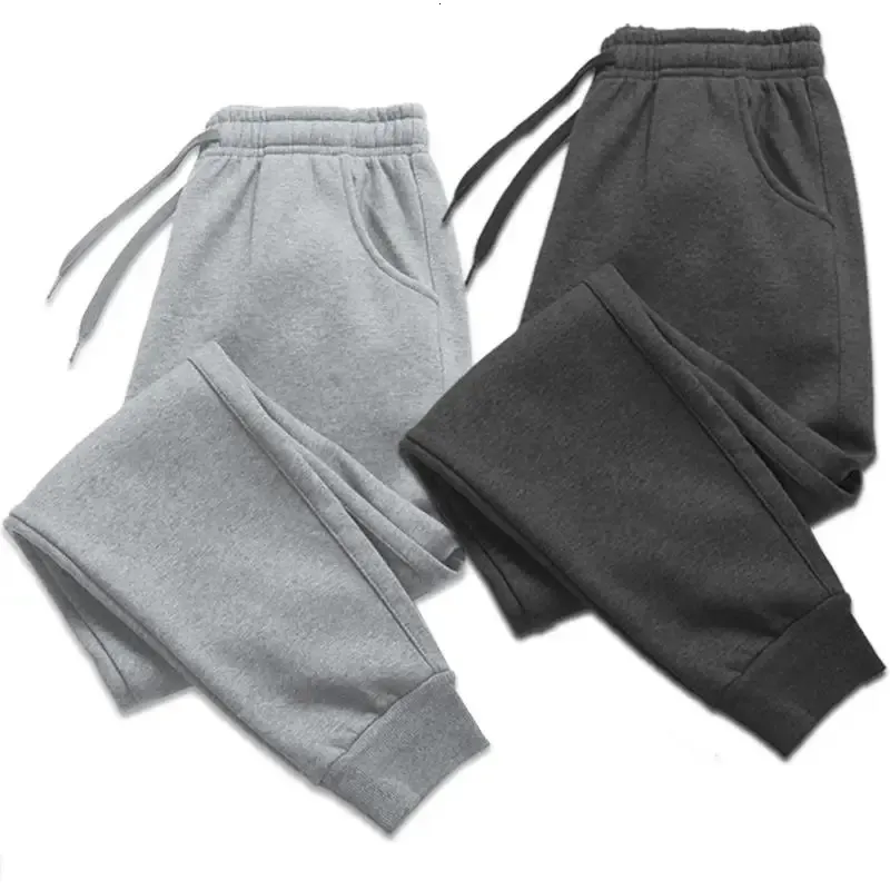 Men Women Long Pants Autumn and Winter Mens Casual Fleece Sweatpants Soft Sports Pants Jogging Pants S-4Xl 240412