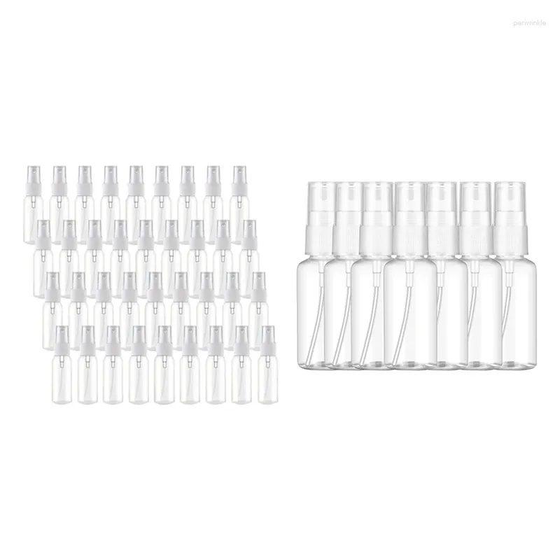 Speicherflaschen 86 Stcs transparente Plastik -Parfüm -Atomizer kleiner Mini leerer Sprühflasche 36 30 ml 50 60 ml