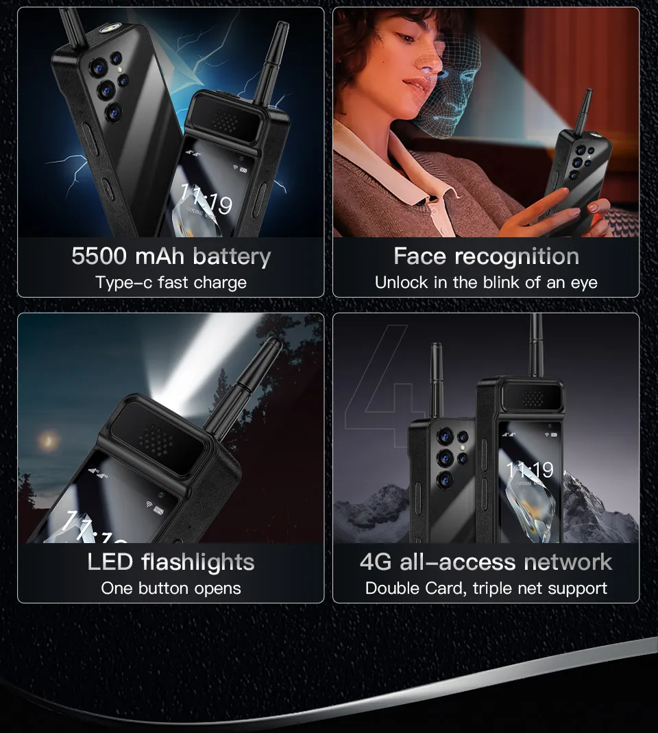 Compact 4-inch Android 4G Retro Smartphone - Senior-Friendly Design ...