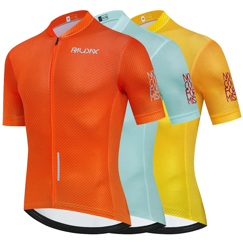 Raudax Men Cycling Jersey Mtb Maillot Bike Shirt Downhill Jersey عالية الجودة Pro Team Gobikeful Raphaful Bicycle Clothing 240411