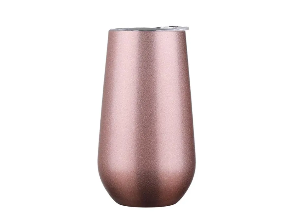 Tumbler da 6 once di tazze di uova in acciaio inossidabile tazza di caffè isolato con tazza di birra sotto vuoto copertura a parete doppia tazza di champagne tazza di vino rosso Tumbler4639111