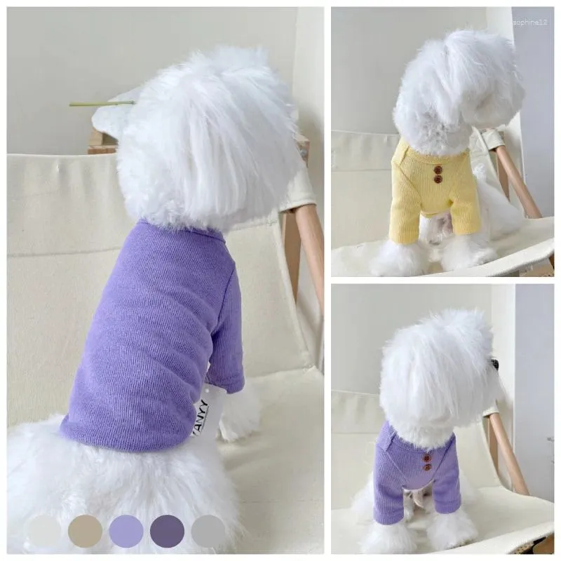 Köpek Giyim Moda Evcil Hayvan Giysileri T-Shirt Köpek Yavru taban Katmanı Küçük Teddy Bichon Pomeranian Giyim Kostümü