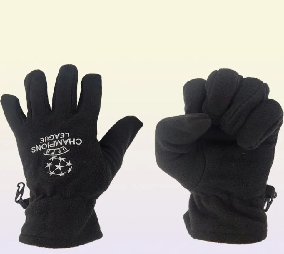 S League Football Bib Gloves Hat Winter Fleece Varma träningshandskar som sparkar Sports Bib Running Gloves1096510