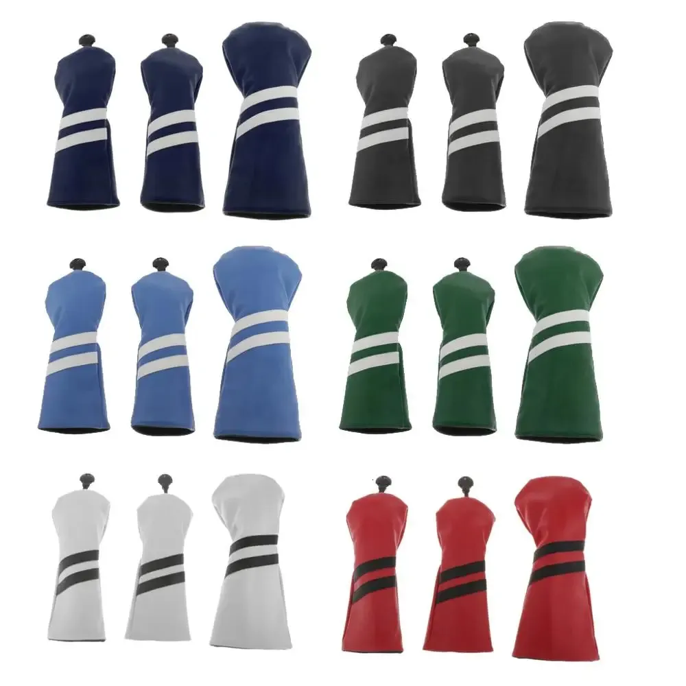 3pcs Golf Headcover n. 13 5 Coperchio di legno con driver senza tag impermeabile 1 3 UT Club Coperture 240411