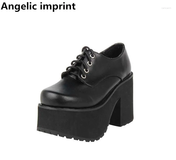 Scarpe vestiti Impronta angelica fatta a mano Mori Girl Lolita Woman Cosplay Punk Lady Heels Pumps Women Princess 33-47