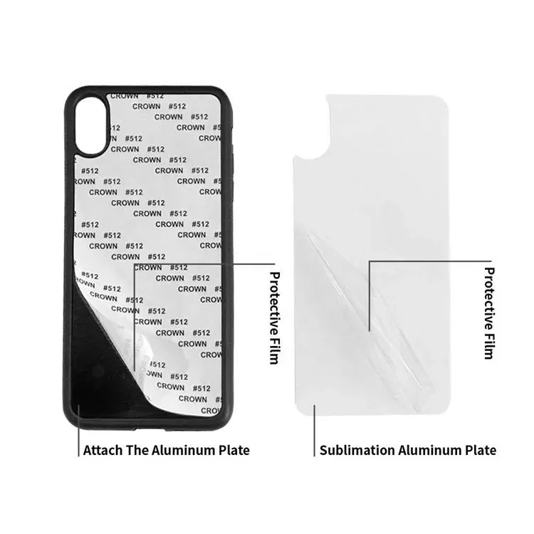 Retail 2D Sublimation Case for iPhone 13 PRO XR X Silicone TPU+PC Case for Heat Transfer Printing with Aluminum Sheet for 14 PLUS PRO MAX