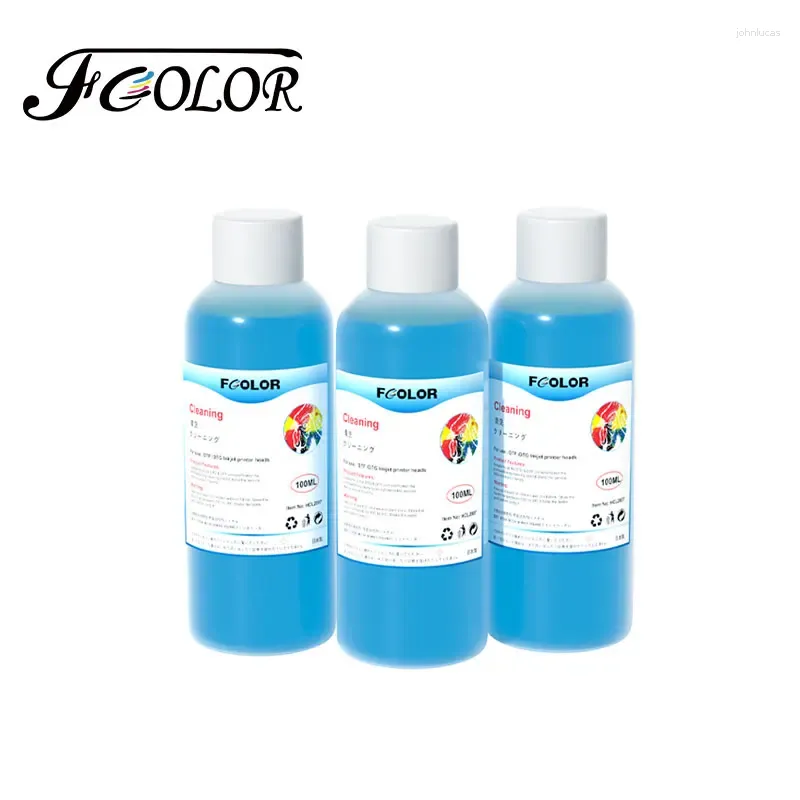 Kits de recarga de tinta FColor 100ml Solución de limpieza DTF para DX5 DX7 L18050 L1800 L805 L800 1390 I3200 XP600 Impresora Líquido