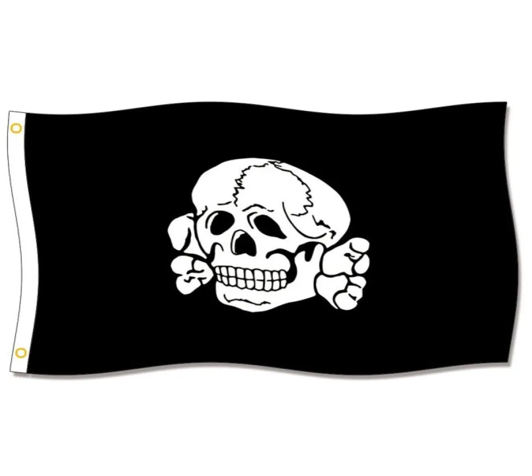 totenkopf fahne Flags 3x5ft 150x90cmポリエステル印刷ファンぶら下がっている旗を掲げてブラスグロメット8695829