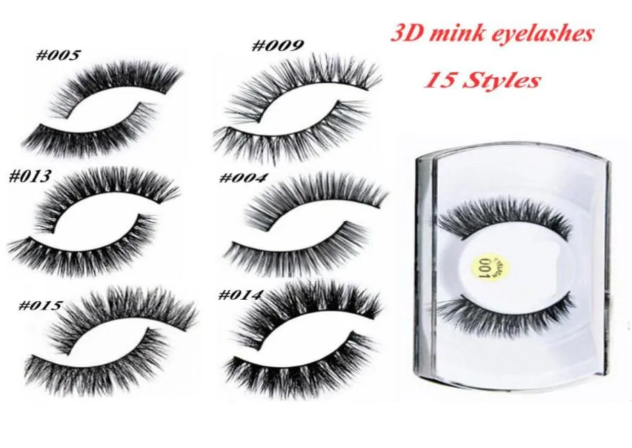 3D Mink Make -up Cross False Eyelashes Eye Lashes Extension Handmade Nature Atlasshes 15 Styles for Choose Ook Have Magnetic Eyelas6359828