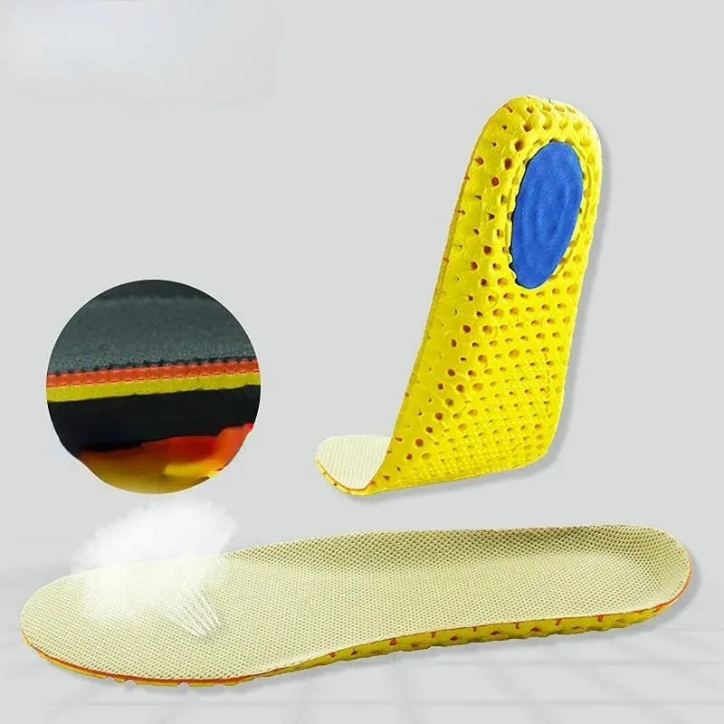 Memory Foam Insoles for Shoes Sole Mesh Deodorant Ademende kussen lopende inlegzolen voor voeten man vrouwen orthopedische inlegzolen