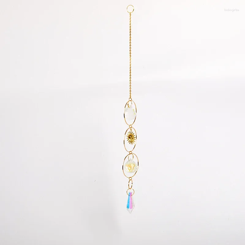 Figurines décoratives 11 2cm Crystal Sun Catcher Fenêtre suspension Prism Decoration Rainbow Decor Garden Accessoires Miroir Pendant