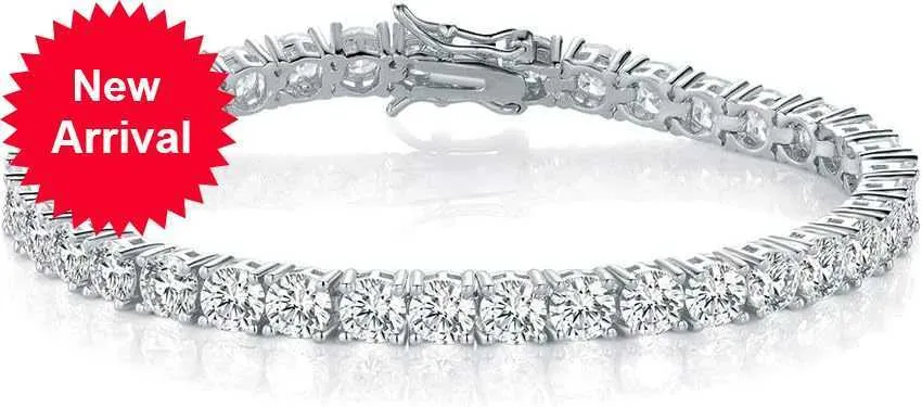 MDFUN Tennis Bracelet for Women and Men 3mm-7mm Cubic Zirconia 18K White Gold/Yellow Gold Plated Size 6-8.5 inches