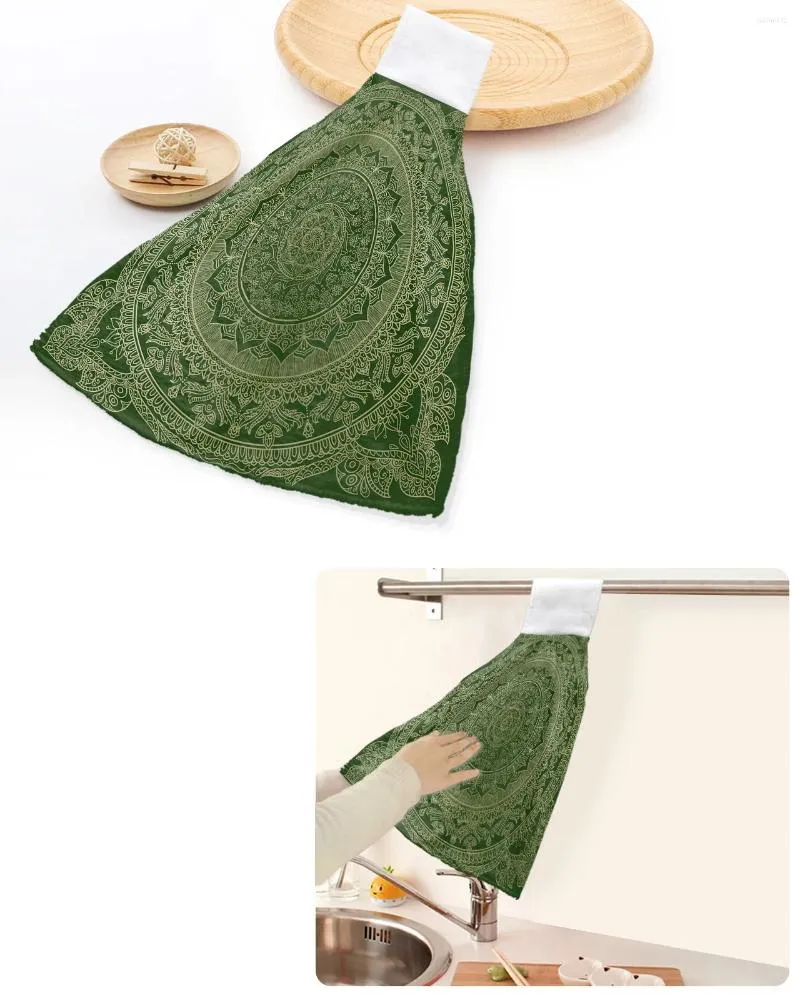 Asciugamano asciugamano asciugamano man mandala a fiori mandala casa cucina bagno appeso piatti a sospensione