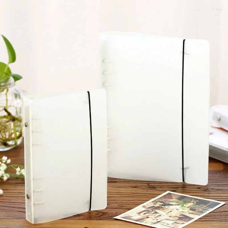 Creative Spiral Notebook Transparent Cover Plastic Clip File Folder Classic Binder Diary Planner A5 A6 Stationery