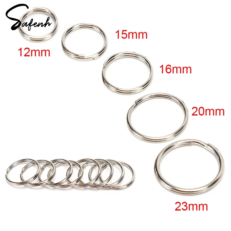 200 Pcs Small Split Key Rings – 10mm OD, 9mm ID, 1mm Thick – Metal Jump Rings For DIY Jewelry, Keychains & Crafts